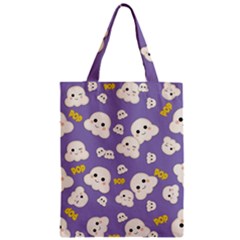 Cute Kawaii Popcorn Pattern Zipper Classic Tote Bag by Valentinaart