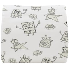 Doodle Bob Pattern Seat Cushion by Valentinaart