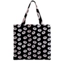 Donuts pattern Zipper Grocery Tote Bag View2