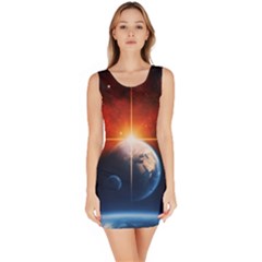 Earth Globe Planet Space Universe Bodycon Dress by Celenk