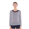 Luv Machine Robot Houndstooth Pattern (Grey) Women s Long Sleeve Tee View1