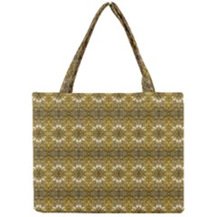 Golden Ornate Pattern Mini Tote Bag by dflcprintsclothing