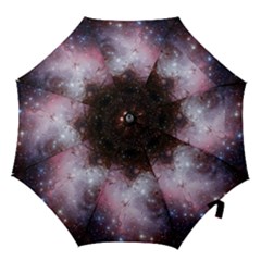 Eagle Nebula Wine Pink And Purple Pastel Stars Astronomy Hook Handle Umbrellas (small) by genx