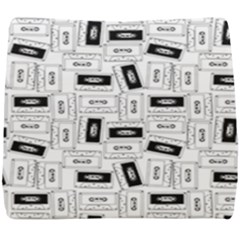Tape Cassette 80s Retro Genx Pattern Black And White Seat Cushion by genx