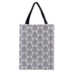 Scarab Pattern Egyptian Mythology Black And White Classic Tote Bag by genx
