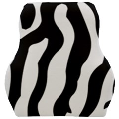 Zebra Horse Pattern Black And White Car Seat Velour Cushion  by picsaspassion