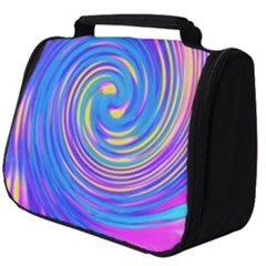 Cool Abstract Pink Blue And Yellow Twirl Liquid Art Full Print Travel Pouch (big) by myrubiogarden