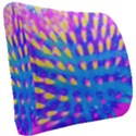 Pink, Blue And Yellow Abstract Coneflower Seat Cushion View2
