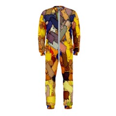 Texture Painting Plot Graffiti Onepiece Jumpsuit (kids) by Pakrebo