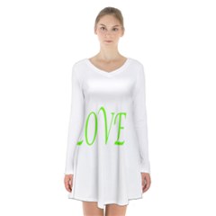I Lovetennis Long Sleeve Velvet V-neck Dress by Greencreations