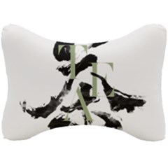 Tea Calligraphy Seat Head Rest Cushion by EMWdesign