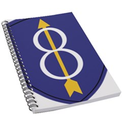 United States Army 8th Infantry Division Shoulder Sleeve Insignia 5 5  X 8 5  Notebook by abbeyz71