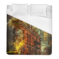 Flat Iron Building Architecture Duvet Cover (full/ Double Size) by Pakrebo
