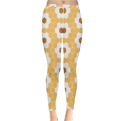 Hexagon Honeycomb Inside Out Leggings by Mariart