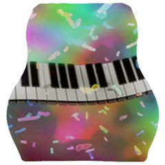 Piano Keys Music Colorful Car Seat Velour Cushion  by Mariart