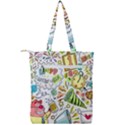 Doodle New Year Party Celebration Double Zip Up Tote Bag View2