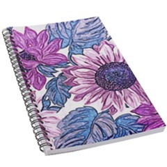 Fabric Flowers Floral Design 5 5  X 8 5  Notebook by Pakrebo