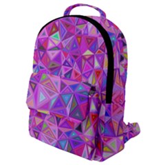 Pink Triangle Background Abstract Flap Pocket Backpack (small) by Pakrebo