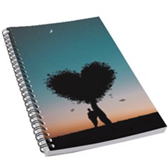 Tree Heart At Sunset 5 5  X 8 5  Notebook by WensdaiAmbrose