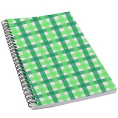 Sweet Pea Green Gingham 5 5  X 8 5  Notebook by WensdaiAmbrose