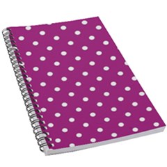 Polka Dots In Purple 5 5  X 8 5  Notebook by WensdaiAmbrose