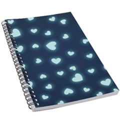 Light Blue Hearts 5 5  X 8 5  Notebook by WensdaiAmbrose