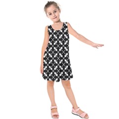Black And White Fantasy Kids  Sleeveless Dress by retrotoomoderndesigns