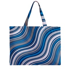 Blue Wave Surges On Medium Tote Bag by WensdaiAmbrose