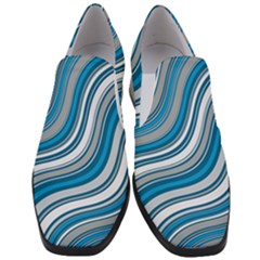 Blue Wave Surges On Slip On Heel Loafers by WensdaiAmbrose