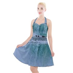Niagara Falls Halter Party Swing Dress  by Riverwoman