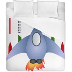 Spaceship Rocket Space Game Cosmos Duvet Cover (california King Size) by Wegoenart