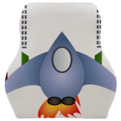 Spaceship Rocket Space Game Cosmos Car Seat Velour Cushion  by Wegoenart