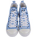 Blue Stripes Women s Mid-Top Canvas Sneakers View1