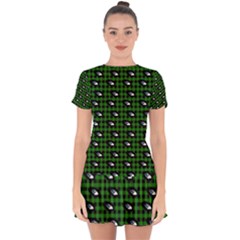 Eyes Green Plaid Drop Hem Mini Chiffon Dress by snowwhitegirl