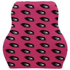 Eyes Dark Pink Car Seat Velour Cushion  by snowwhitegirl