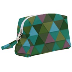 Green Geometric Wristlet Pouch Bag (large) by snowwhitegirl
