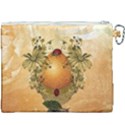 Wonderful Easter Egg With Flowers And Snail Canvas Cosmetic Bag (XXXL) View2