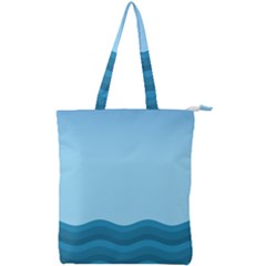 Making Waves Double Zip Up Tote Bag by WensdaiAmbrose