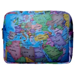 Globe World Map Maps Europe Make Up Pouch (large) by Sudhe