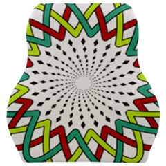 Round Star Colors Illusion Mandala Car Seat Velour Cushion  by Mariart