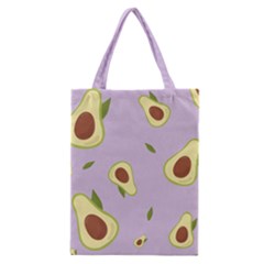 Avocado Green With Pastel Violet Background2 Avocado Pastel Light Violet Classic Tote Bag by genx