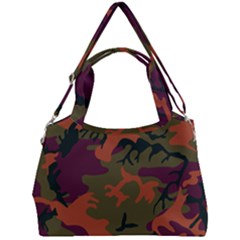 Camouflage Orange Double Compartment Shoulder Bag by snowwhitegirl