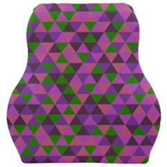 Retro Pink Purple Geometric Pattern Car Seat Velour Cushion  by snowwhitegirl