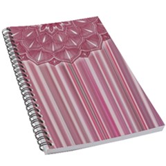 Cranberry Striped Mandala - 5 5  X 8 5  Notebook by WensdaiAmbrose