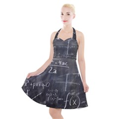 Mathematics Halter Party Swing Dress  by snowwhitegirl