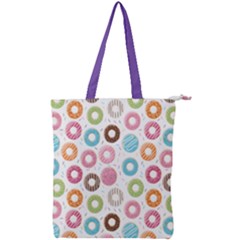 Donut Pattern With Funny Candies Double Zip Up Tote Bag by genx