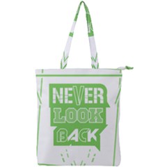 Never Look Back Double Zip Up Tote Bag by Melcu