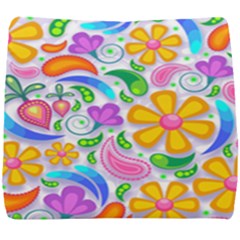 Floral Paisley Background Flower Yellow Seat Cushion by HermanTelo