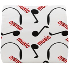 Music Letters Word Headphones Note Seat Cushion by HermanTelo