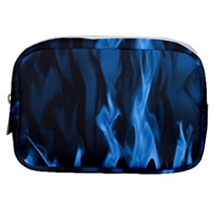 Smoke Flame Abstract Blue Make Up Pouch (small) by HermanTelo